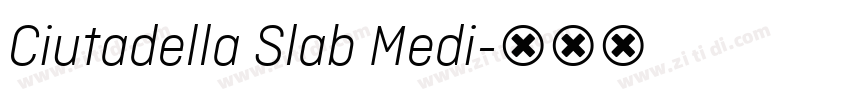 Ciutadella Slab Medi字体转换